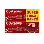 Colgate Diş Macunu Optic White Çay Kahve Ve Tütün Kullananlar İçin 2X50Ml