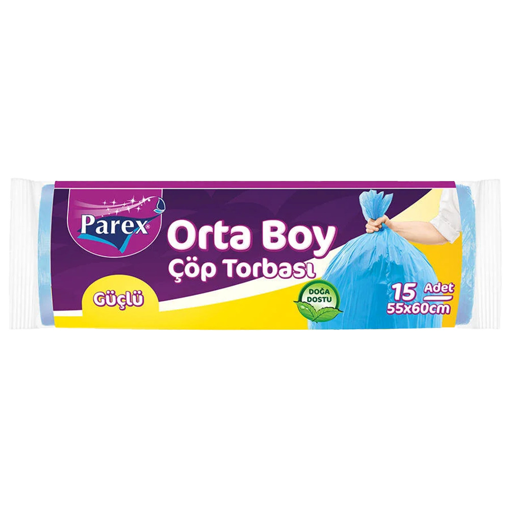 Parex Çöp Torbası Orta Boy 55*60 Cm 15'Li