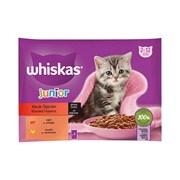 Whiskas Junior Sığırlı & Tavuklu Kedi Yaş Maması 4x85Gr