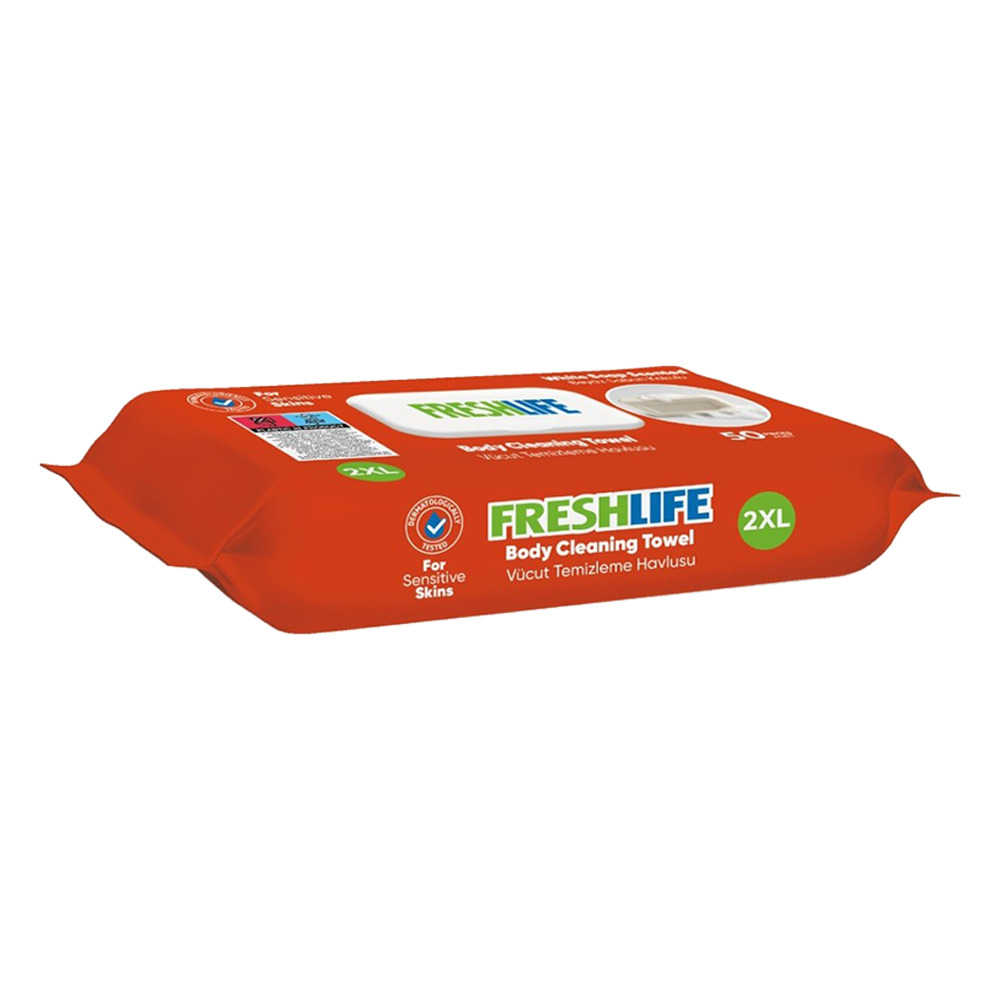 FreshLıfe Vücut Temizleme Havlusu 50 Li 2xl