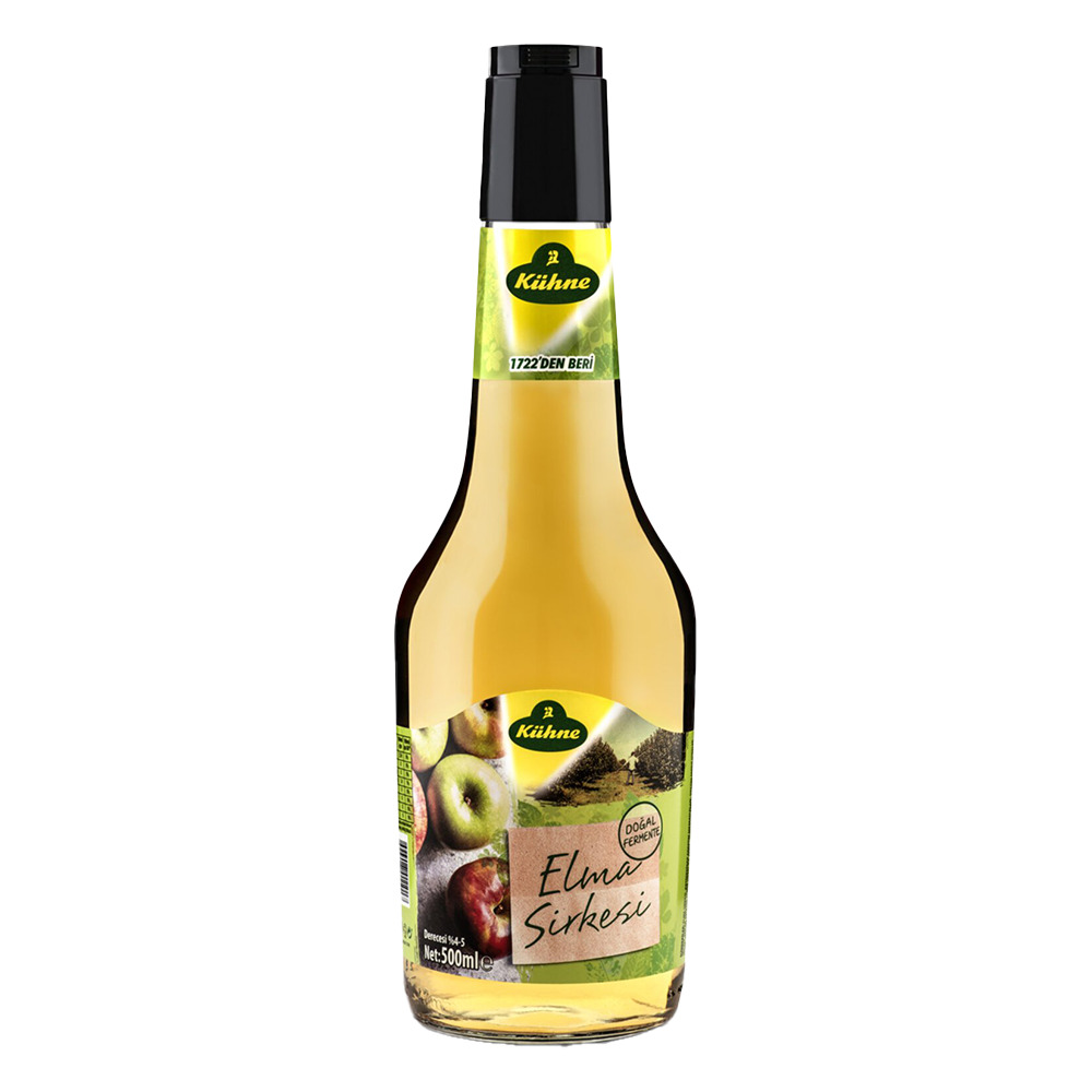 Kühne Elma Sirkesi Cam 500 Ml .