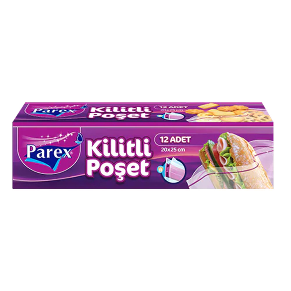 Parex Kilitli Poşet 20x25 Cm 12'Li