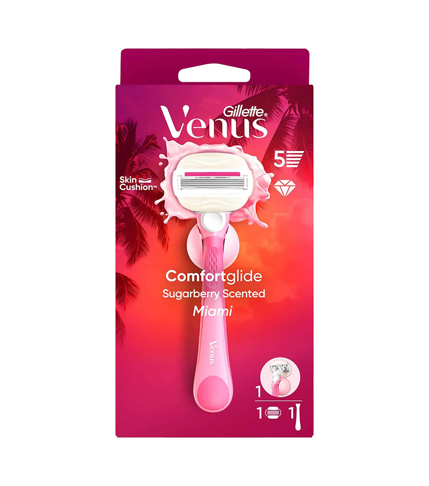 Gillette Venus ComfortGlide Sugarberry Kokulu Miami Kadın 5 Bıçaklı Tıraş Makinesi