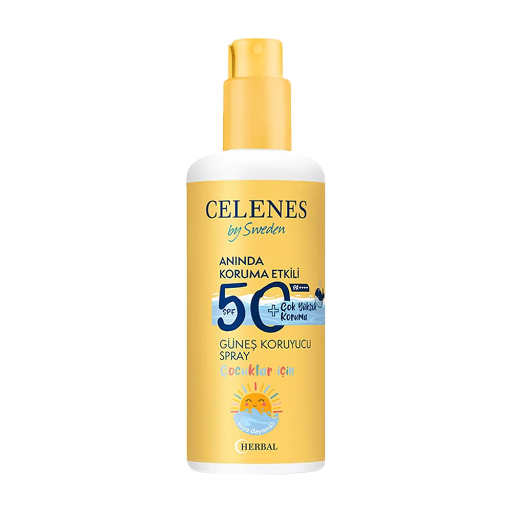 Celenes Spf50+ Güneş Koruyucu Sprey Losyon Çocuk İçin 150Ml