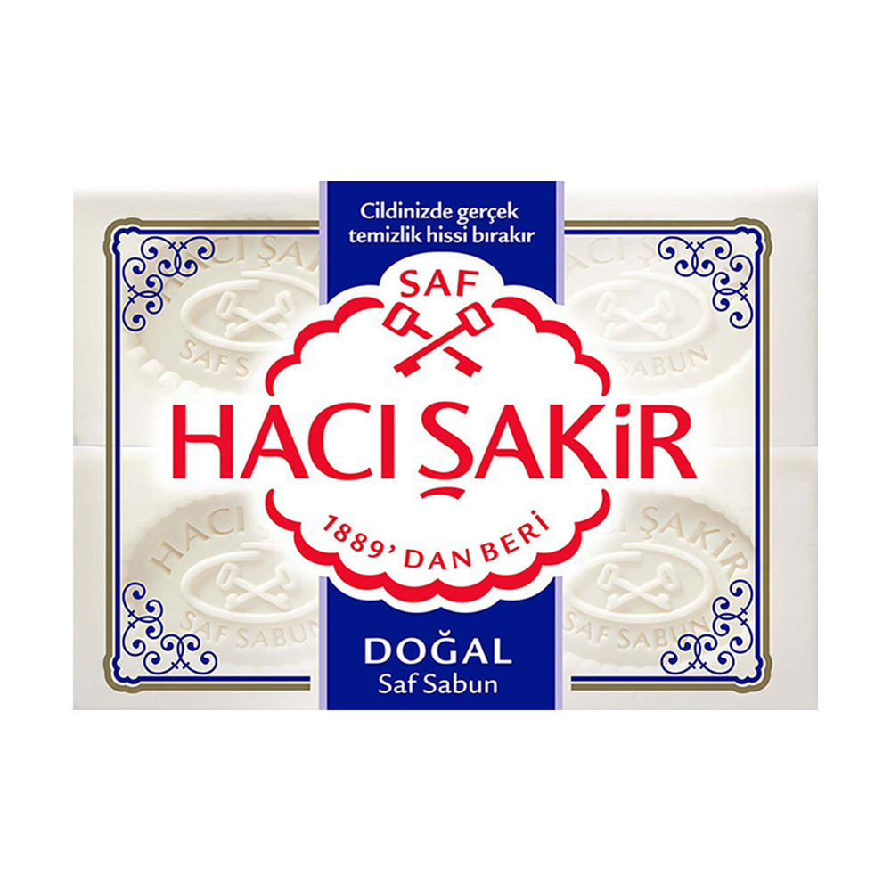 Hacı Şakir Doğal Saf Geleneksel Beyaz Sabun 4x150 gr