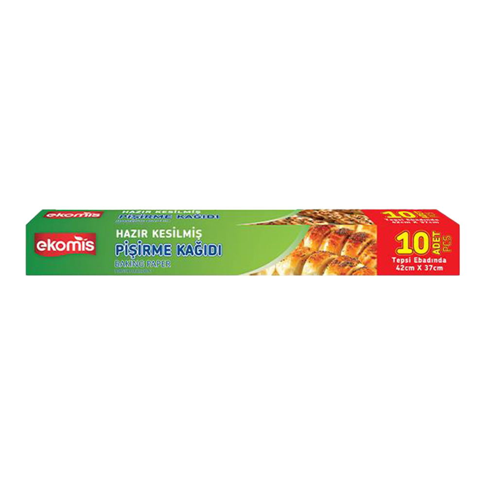 Ekomis Hazır Kesilmiş Pişirme Kağıdı 10 Lu 42*37Cm