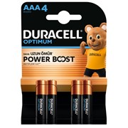 Duracell Optimum İnce Kalem Pil 4'lü AAA