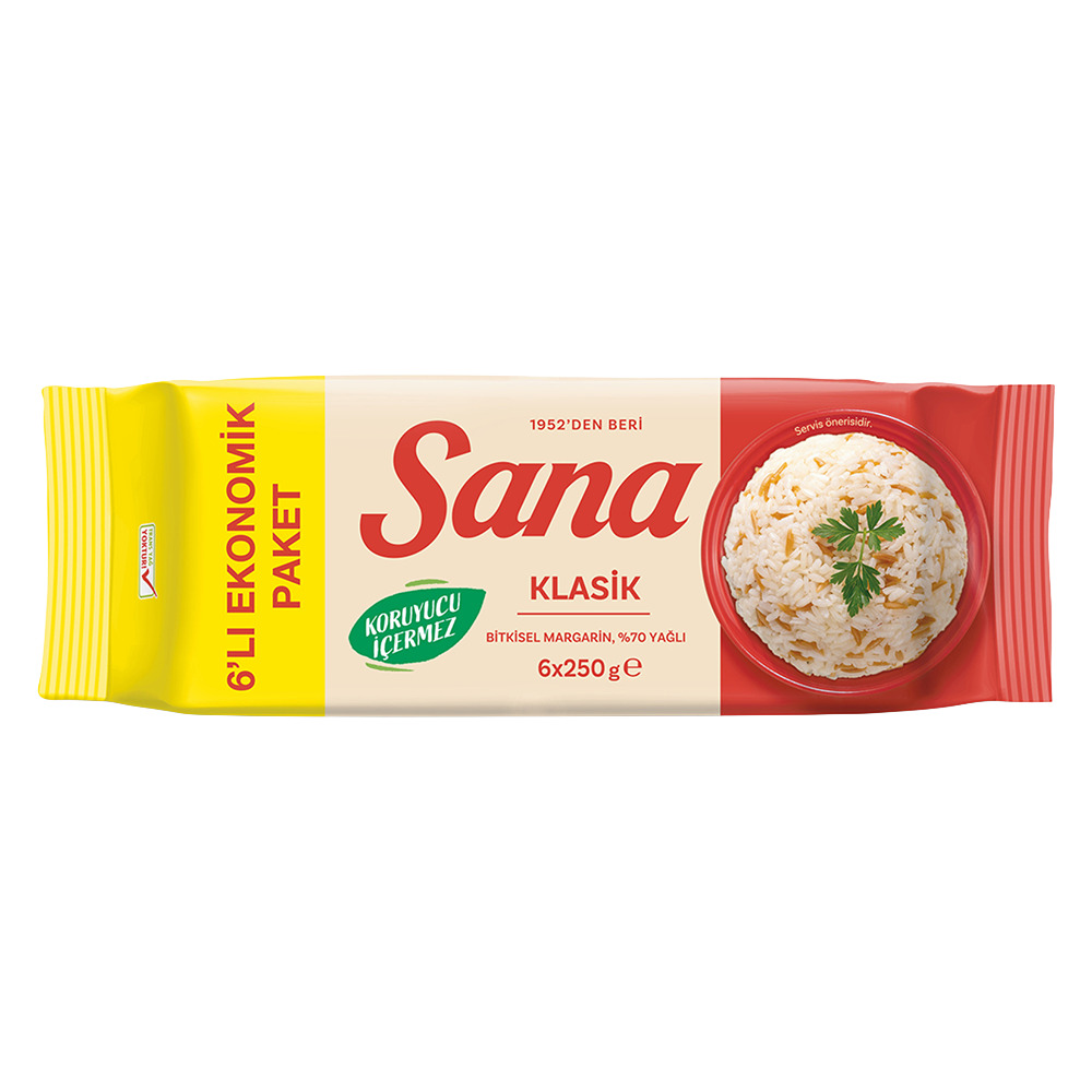 Sana Margarin 250 Gr 6’lı Paket.