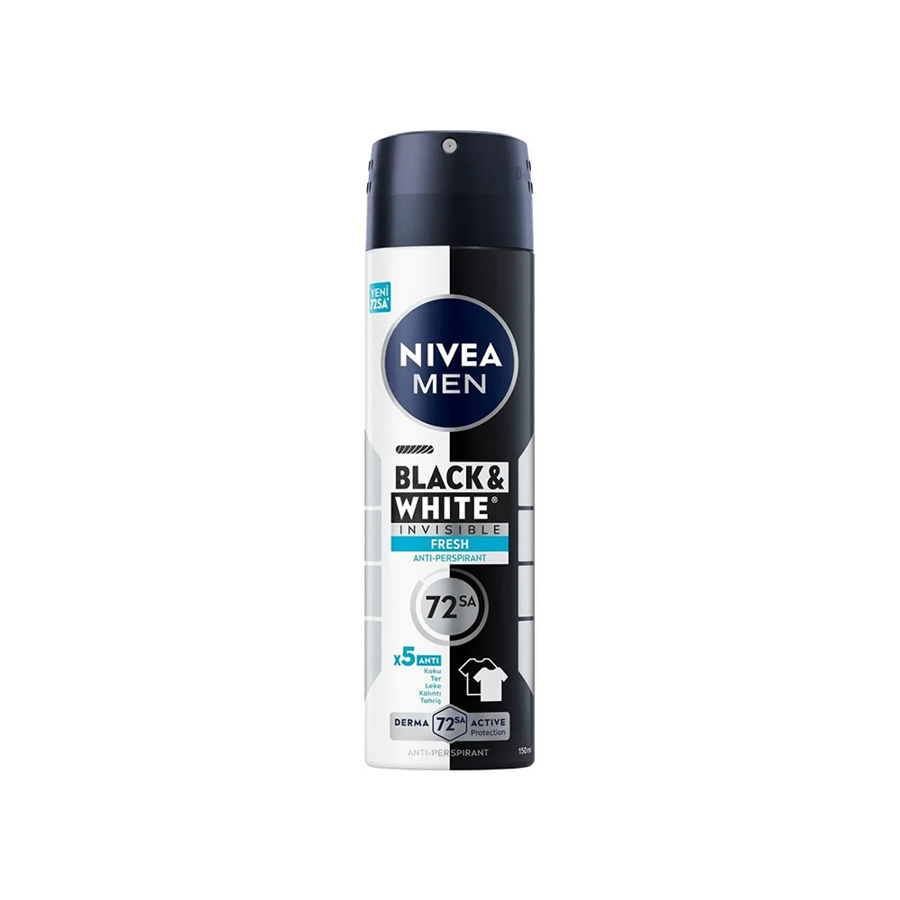 Nivea İnvisible Black & White Erkek Deodorant Sprey 150 Ml 